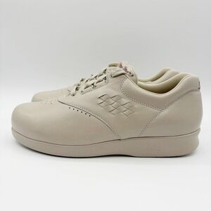 SAS FREETIME Women's BONE Leather Lace Comfort Walking Shoes 7.5 WW Wide New
